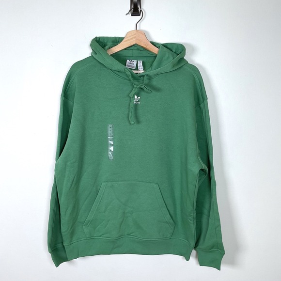 Adidas Originals ESS OS Hoodie Sweatshirt Green‎ Mens XS - Picture 1 of 10